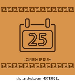 Web line icon. Calendar