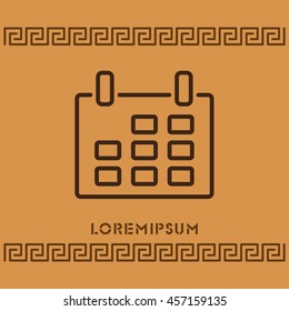 Web line icon. Calendar