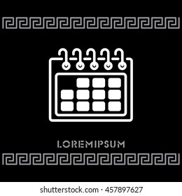 Web line icon. Calendar