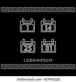 Web line icon. Calendar