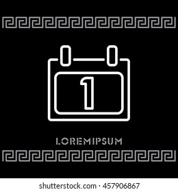 Web line icon. Calendar