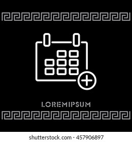 Web line icon. Calendar