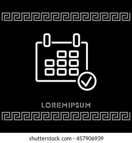 Web line icon. Calendar