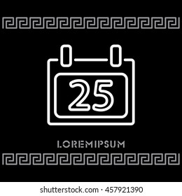 Web line icon. Calendar