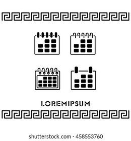 Web line icon. Calendar