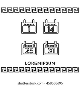 Web line icon. Calendar