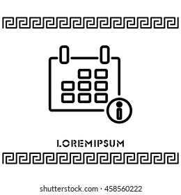 Web line icon. Calendar