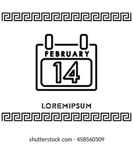 Web line icon. Calendar