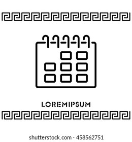 Web line icon. Calendar