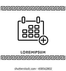 Web line icon. Calendar
