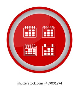 Web line icon. Calendar