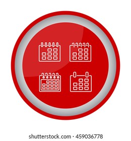 Web line icon. Calendar