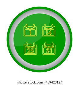 Web line icon. Calendar