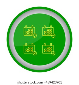 Web line icon. Calendar