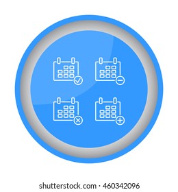 Web line icon. Calendar