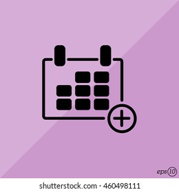 Web line icon. Calendar