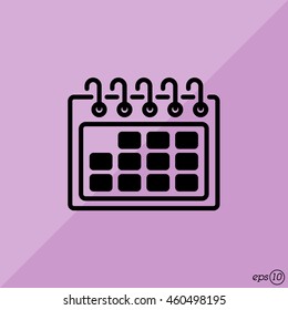Web line icon. Calendar