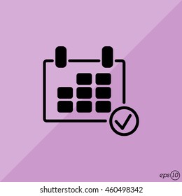 Web line icon. Calendar
