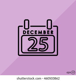 Web line icon. Calendar