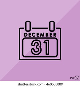 Web line icon. Calendar