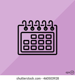 Web line icon. Calendar