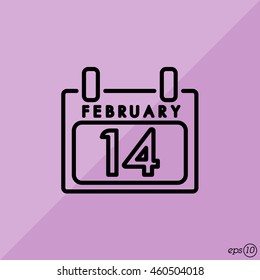 Web line icon. Calendar