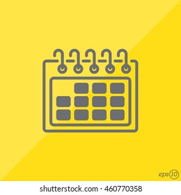 Web line icon. Calendar