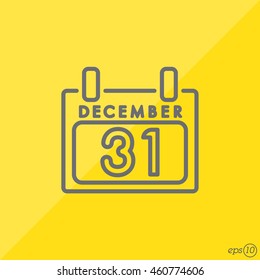 Web line icon. Calendar