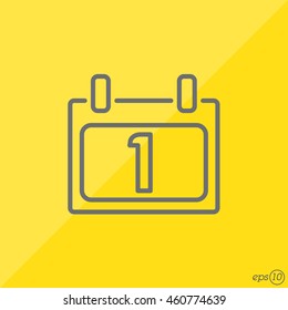 Web line icon. Calendar
