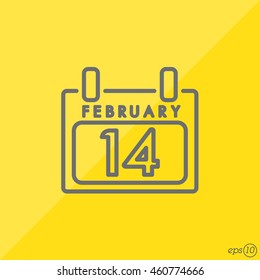 Web line icon. Calendar