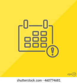 Web line icon. Calendar