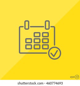 Web line icon. Calendar