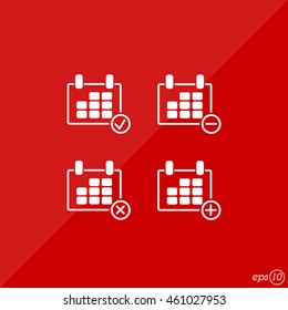 Web line icon. Calendar