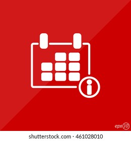 Web line icon. Calendar