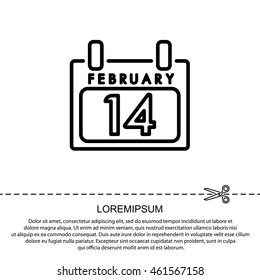 Web line icon. Calendar