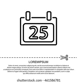 Web line icon. Calendar