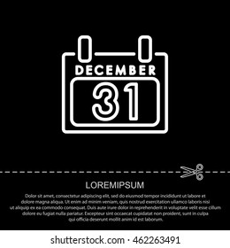 Web line icon. Calendar