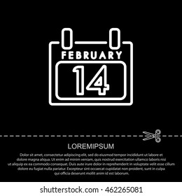 Web line icon. Calendar