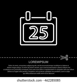 Web line icon. Calendar
