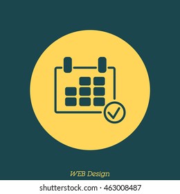 Web line icon. Calendar