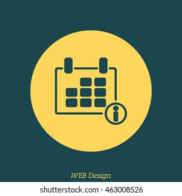 Web line icon. Calendar