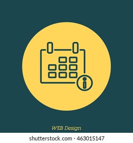 Web line icon. Calendar