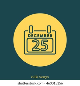 Web line icon. Calendar