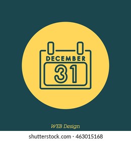 Web line icon. Calendar