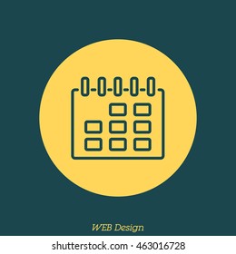 Web line icon. Calendar