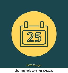 Web line icon. Calendar