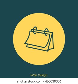 Web line icon. Calendar