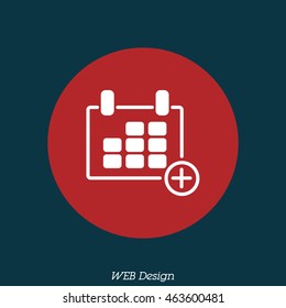 Web line icon. Calendar