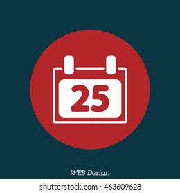 Web line icon. Calendar
