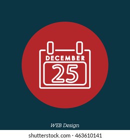 Web line icon. Calendar